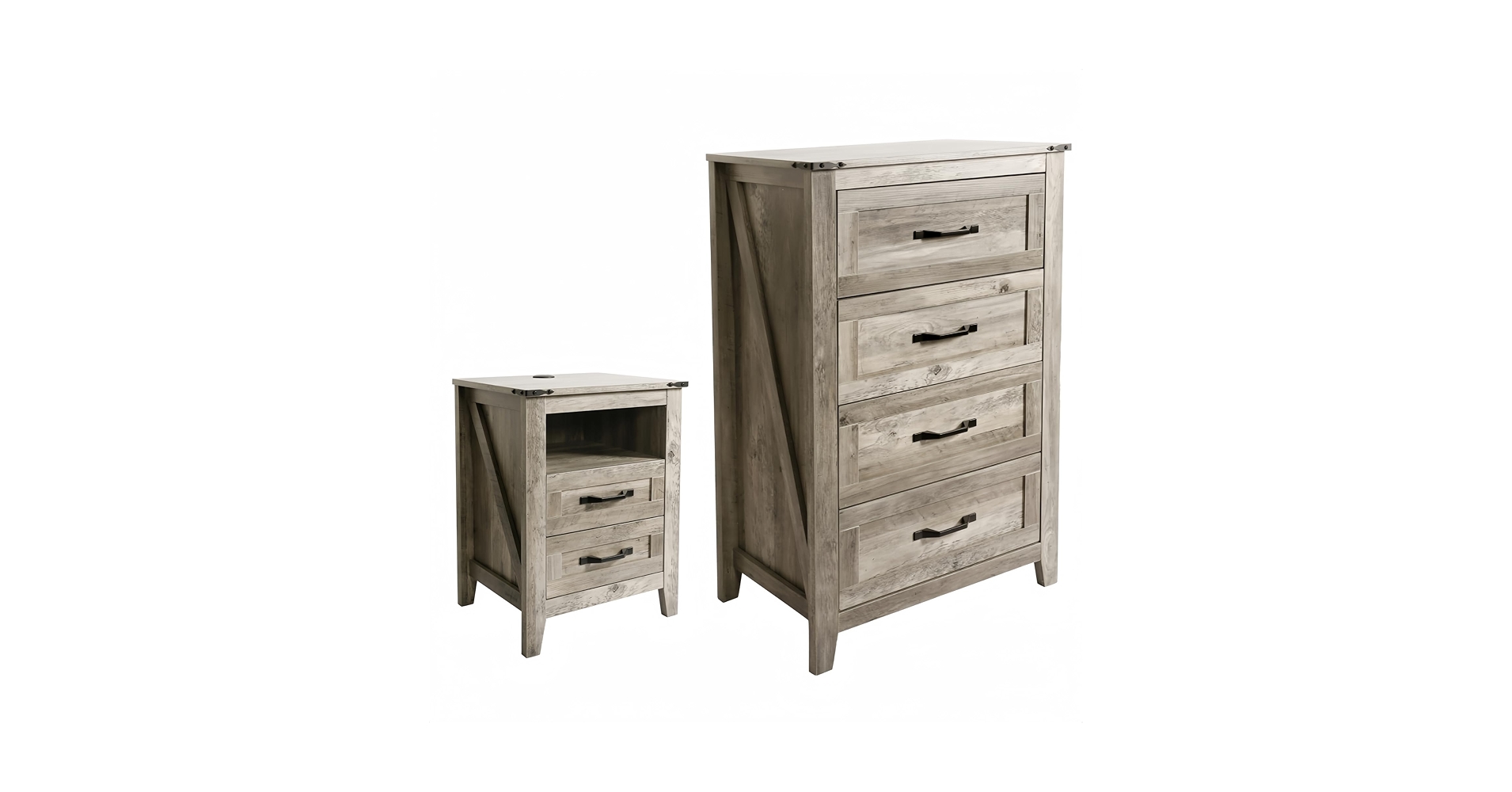 Amazon.com: NEDYO 2PCS Rustic Dresser and Nightstand Set